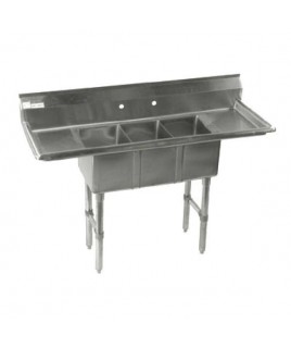 3 Compartments Sink with 2 Drainboards (Compact)